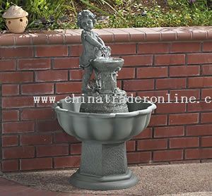 Girl Playing in Water Fountain from China